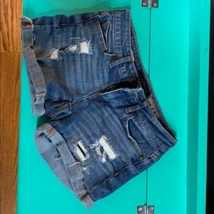 Aeropostale ripped jean shorts